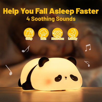 Cute Panda Night Light LED Squishy Tap Lamp Best Gift for Baby and Girl