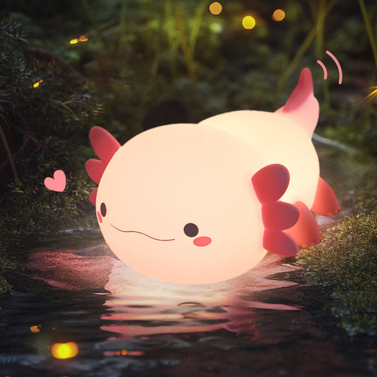 MeWaii® Axolotl Squishy Silicone LED Night Light - Perfect Gift for Kids and Girls