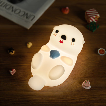 MeWaii® Otter Squishy Silicon LED Night Light - Tap Lamp, Best Gift for Kids and Girls