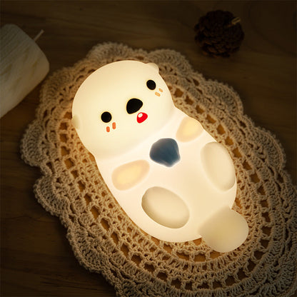 MeWaii® Otter Squishy Silicon LED Night Light - Tap Lamp, Best Gift for Kids and Girls