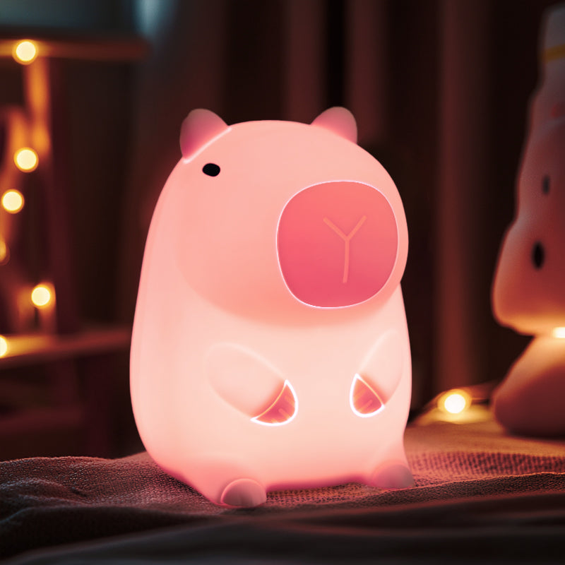 Exclusive💓 MeWaii® Pink Capybara Squishy Night Light - Perfect Gift for Kids and Girls