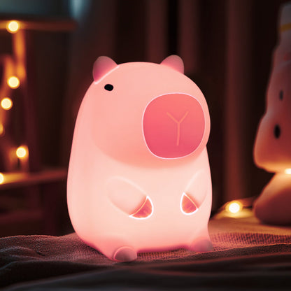 Exclusive💓 MeWaii® Pink Capybara Squishy Night Light - Perfect Gift for Kids and Girls