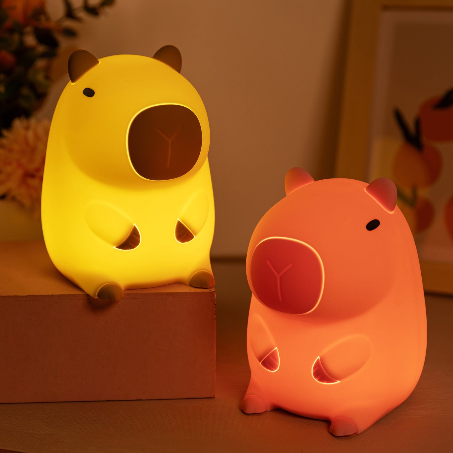 Exclusive💓 MeWaii® Pink Capybara Squishy Night Light - Perfect Gift for Kids and Girls