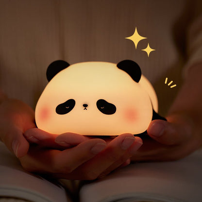 Cute Panda Night Light LED Squishy Tap Lamp Best Gift for Baby and Girl