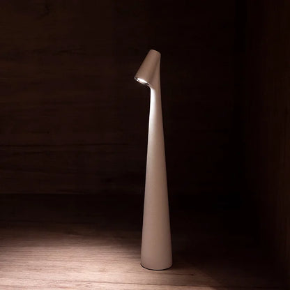 Elegant Slim Conical Stem Table Lamp - Portable & Dimmable LED Sculpting Light