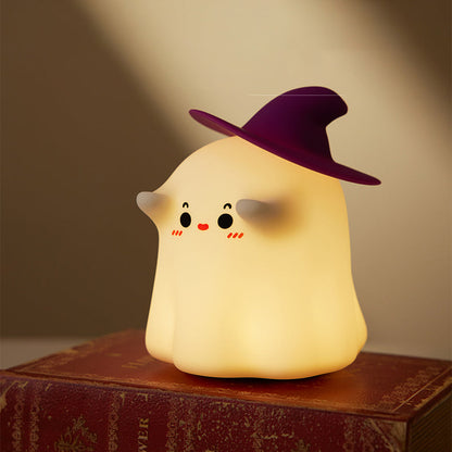 Halloween Ghost LED Squishy Tap Tap Night Light Lamp