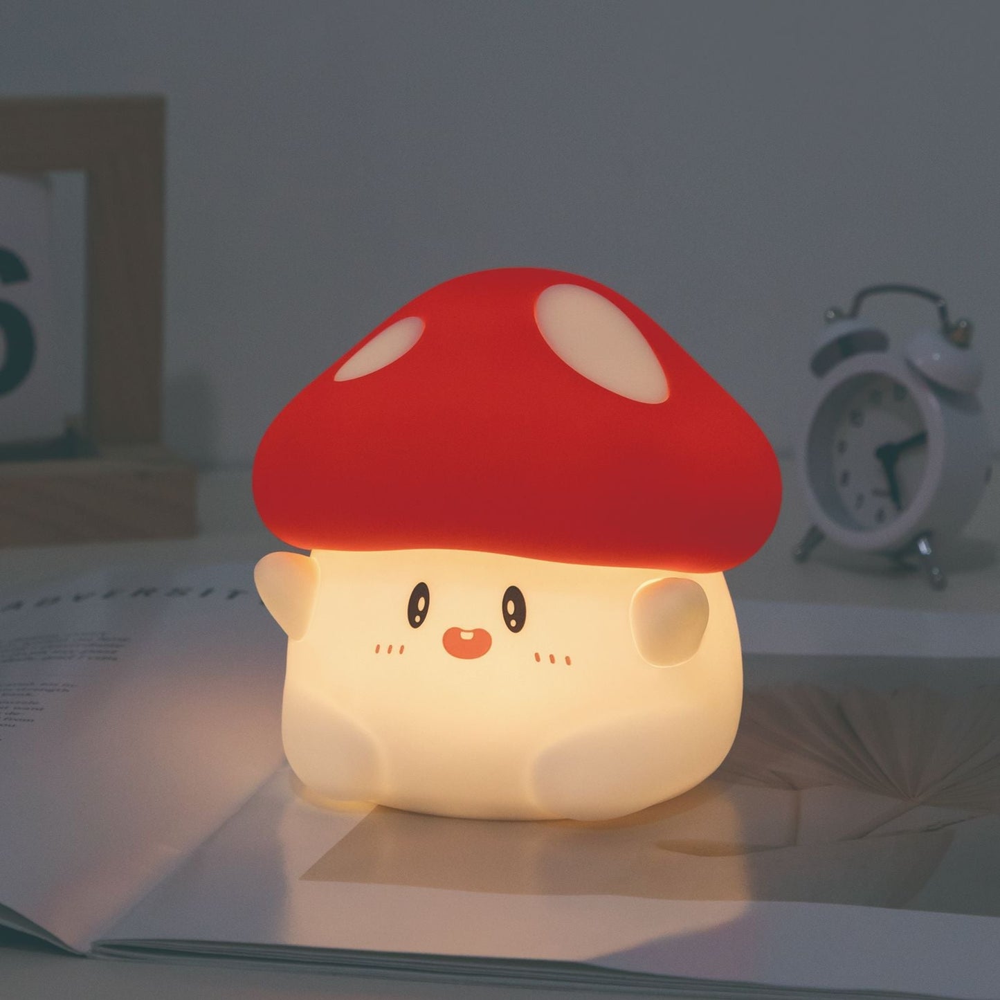 Mushroom LED Squishy Tap Tap Night Light Lamp