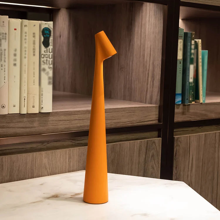 Elegant Slim Conical Stem Table Lamp - Portable & Dimmable LED Sculpting Light