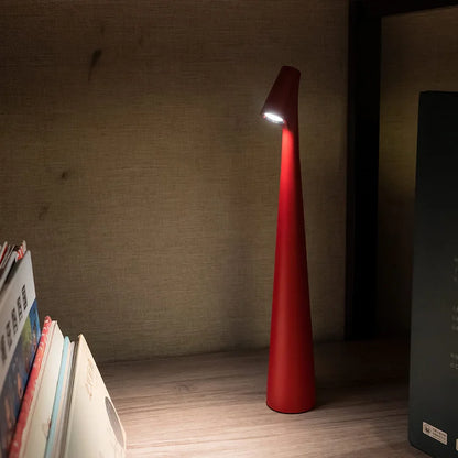 Elegant Slim Conical Stem Table Lamp - Portable & Dimmable LED Sculpting Light