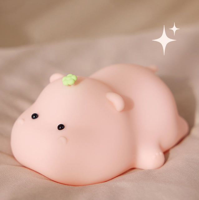 Squishy Silicone Hippo LED Night Light - Perfect Gift for Kids and Girls