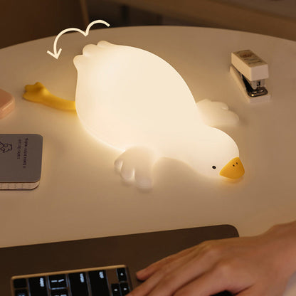 Big White Goose Tap Tap LED Night Lamp