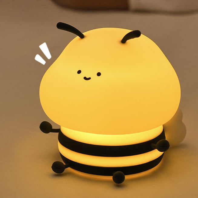 Squishy Silicone Bee LED Night Light - Perfect Gift for Kids and Girls