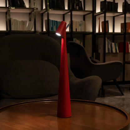 Elegant Slim Conical Stem Table Lamp - Portable & Dimmable LED Sculpting Light