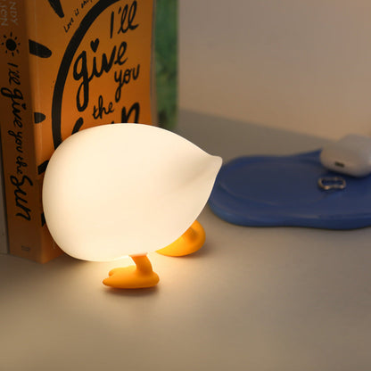 Squishy Silicone Bottom Duck LED Night Light - Perfect Gift for Kids and Girls