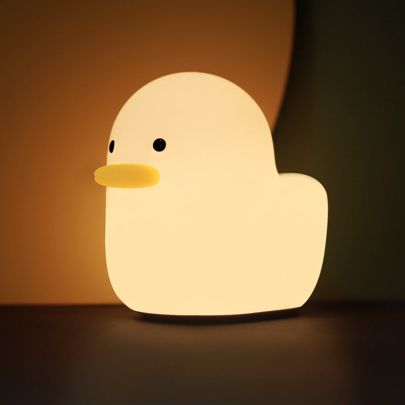 Cute Duck LED Squishy Night Light For Gift USB Rechargeable Duck Lamp